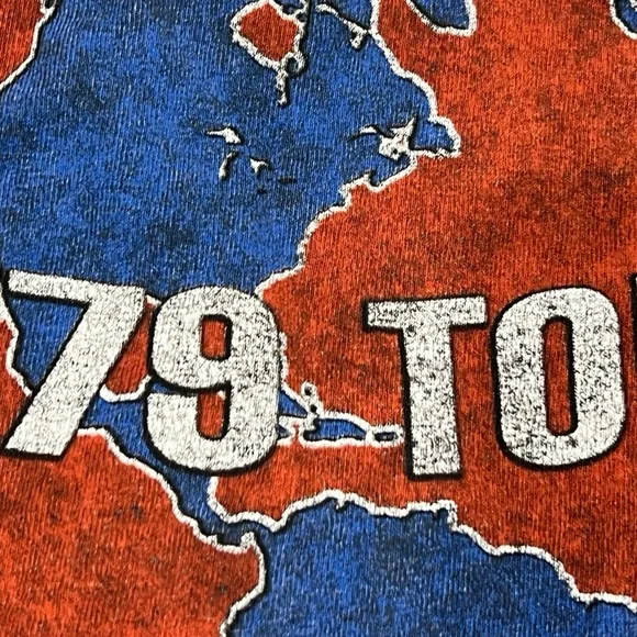 Van Halen 1979 Tour Rock n' Roll Retro Music Crewneck Womens Tshirt - Picture 8 of 8